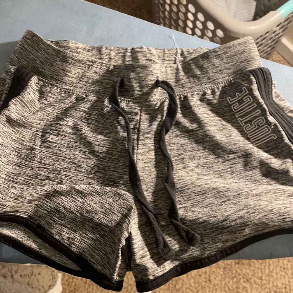 Grey and black shorts